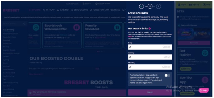 Bresbet Sportsbook UK registration step4