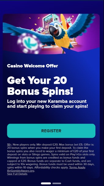 Karamba Casino UK Promotions