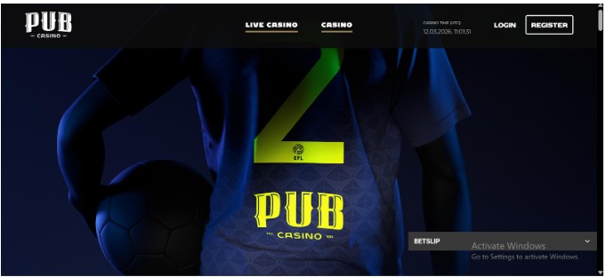 Pub Casino Registration Sportsbook Step1