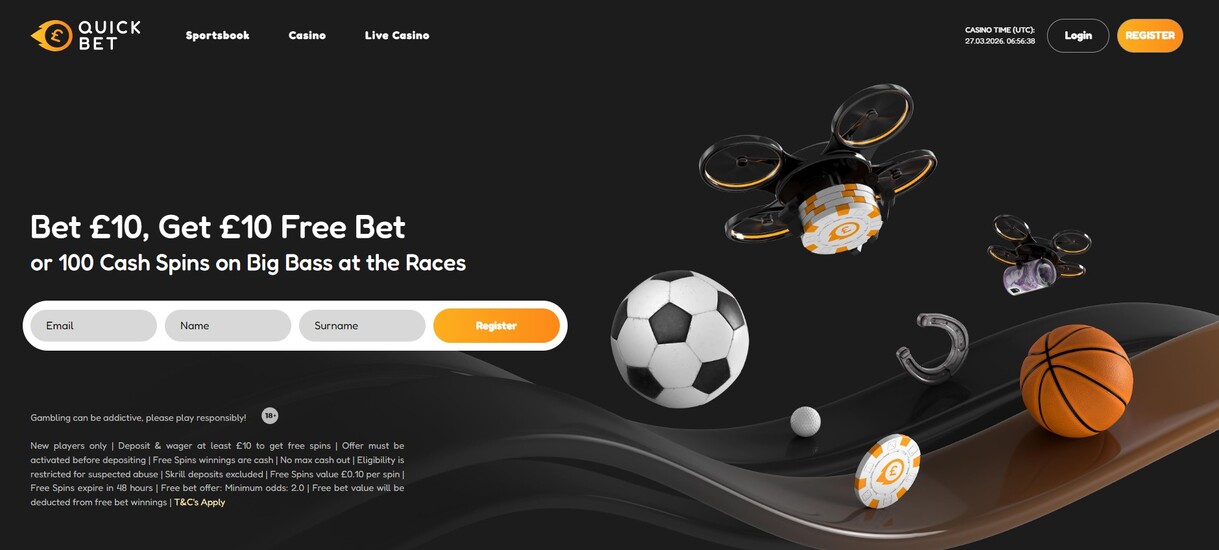 Quickbet Sportsbook Welcome Bonus UK pc