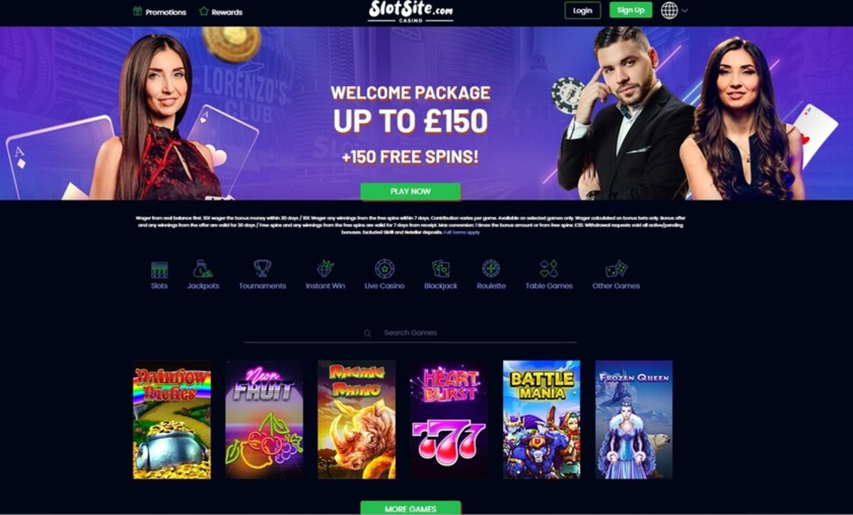 Slotsite Casino Live Casino UK pc