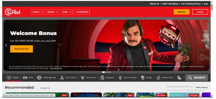 32red Sportsbook Registration Step1