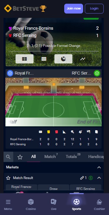Betsteve Sportsbook Football Betting UK