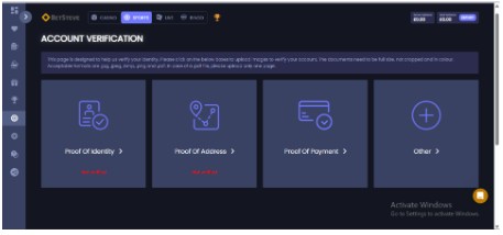 Betsteve Sportsbook Registration UK Step5