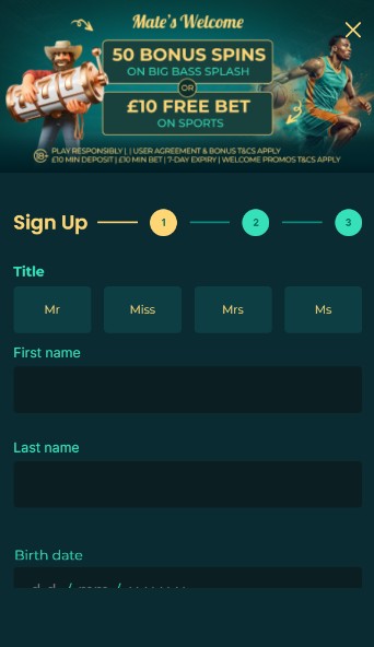 LuckyMate Sportsbook UK Registration