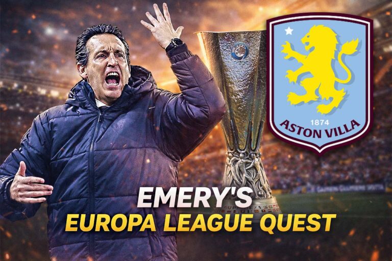 Unai Emery Aston Villa Europa League coach trophy