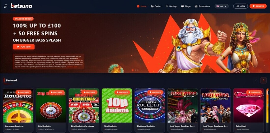Betsuna UK Homepage Casino pc