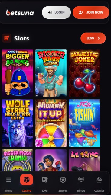 Betsuna UK Slots Casino