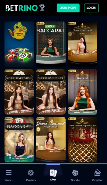 Betrino Casino UK Baccarat