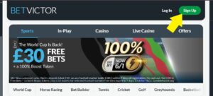 Betvictor buttom login