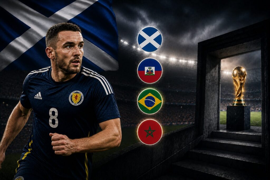 Can Scotland qualify for the knockout stages of the World Cup against Brazil?