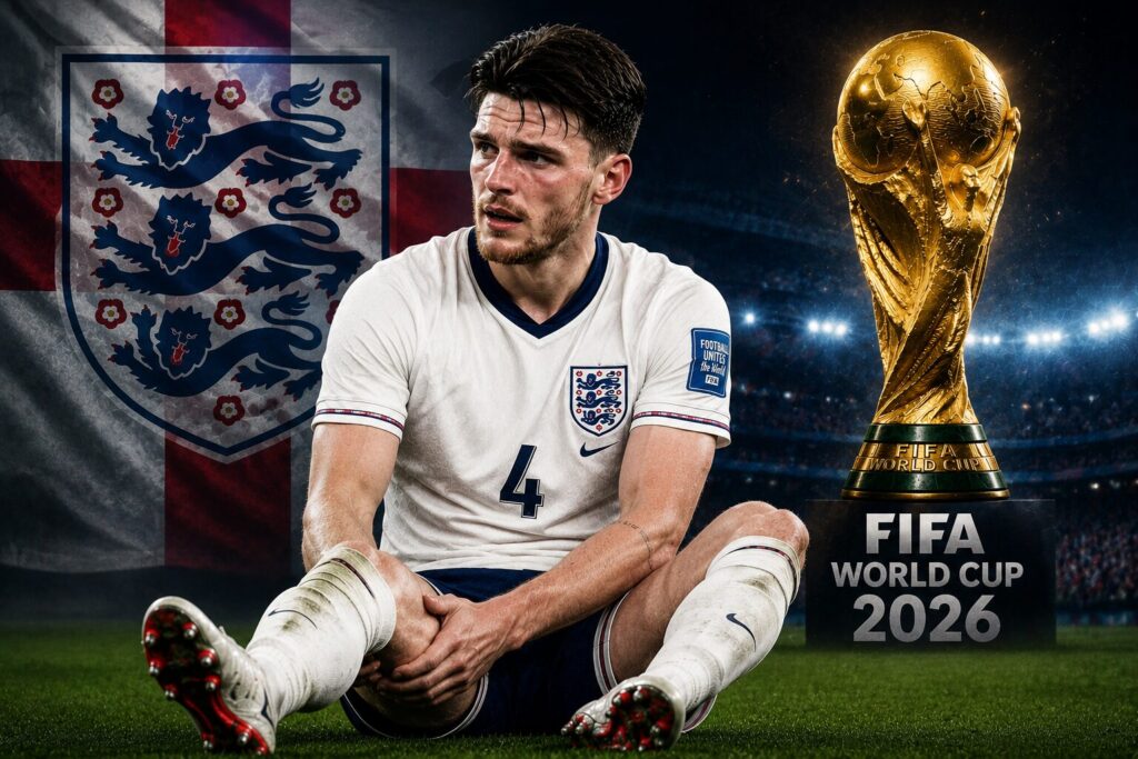 Declan Rice injury playing for England at the World Cup