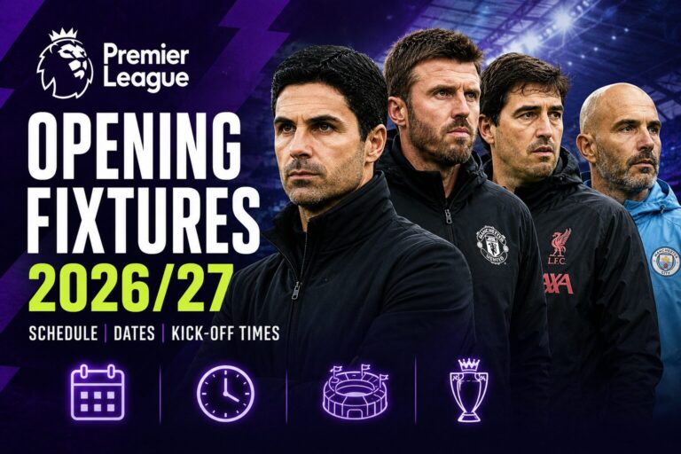 Premier League opening fixtures 2026/27: Schedule, dates, kick-off times