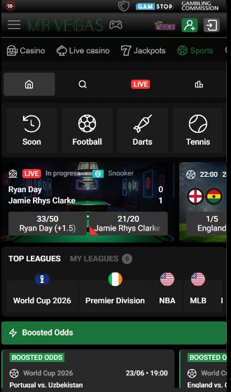 MrVegas Sports Homepage UK