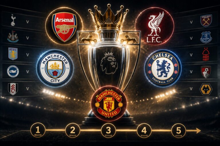 The last five fixtures of the Premier League 26/27 title run-in