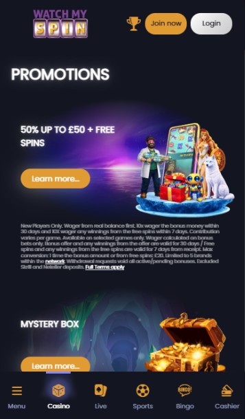 Watchmyspin Offers Casino UK