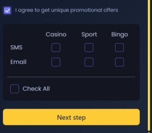Betmaze Registration Step 4 UK