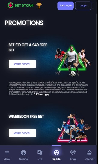 Betstorm Sports Promotions UK