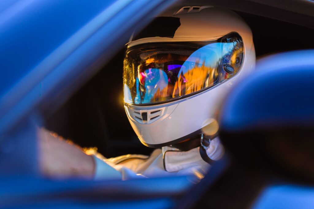 Formula 1 driver inside a race car ahead of the Belgian GP
