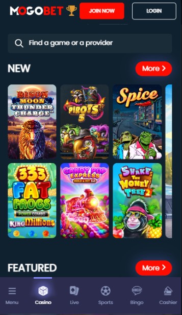 Mogobet Homepage UK Casino