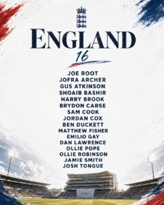 Image of England team vs Pakistan at Headingley.