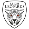 image a white shield with a leopard, Leigh Leopards