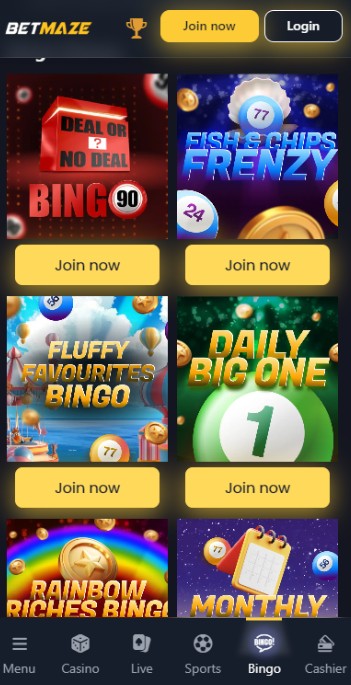 Betmaze Casino UK Bingo
