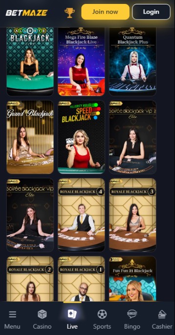 Betmaze Casino UK Blackjack