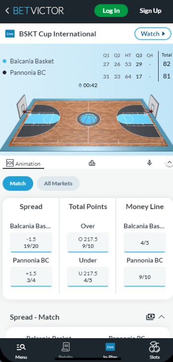 Betvictor Basketball Betting UK