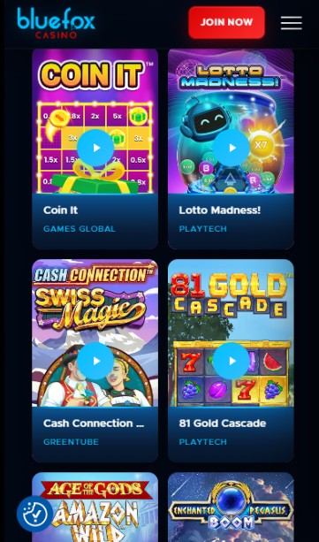 Bluefox UK Casino New Games