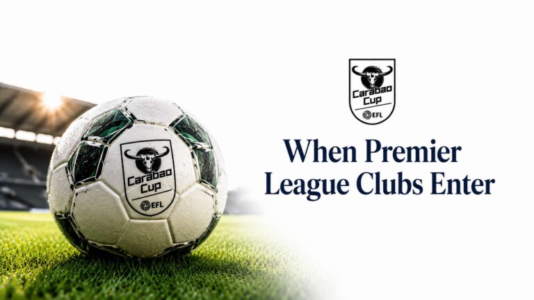 Carabao Cup football on the pitch