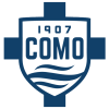 image of the logo Como Italy 1907 blue and white with a cross