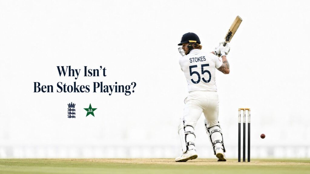 Ben Stokes batting for England during a cricket match