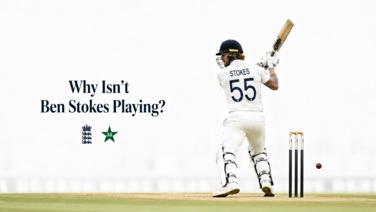 Ben Stokes batting for England during a cricket match