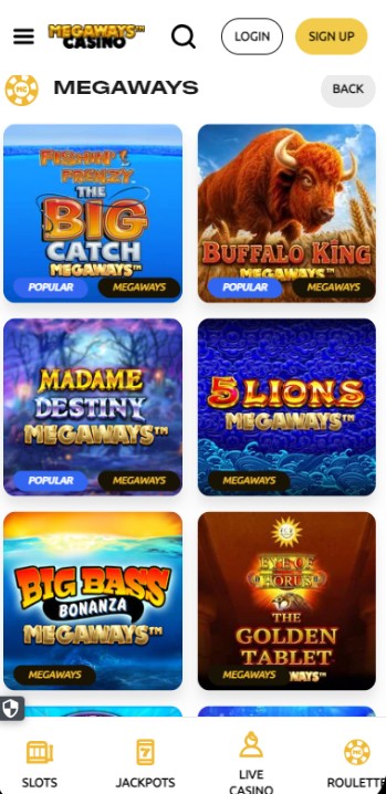 Megaways Casino UK Games