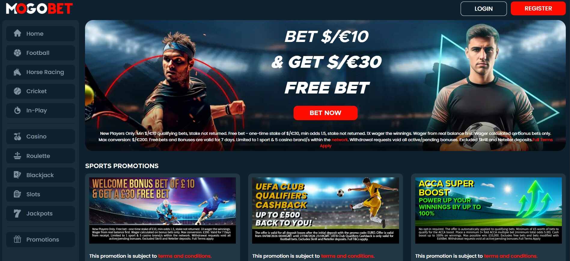 Mogobet UK Sports Promotions pc