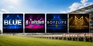 Shergar Cup 2026 concert line-up featuring Blue, B*Witched, Boyzlife and Marvin Humes against an Ascot Racecourse background.