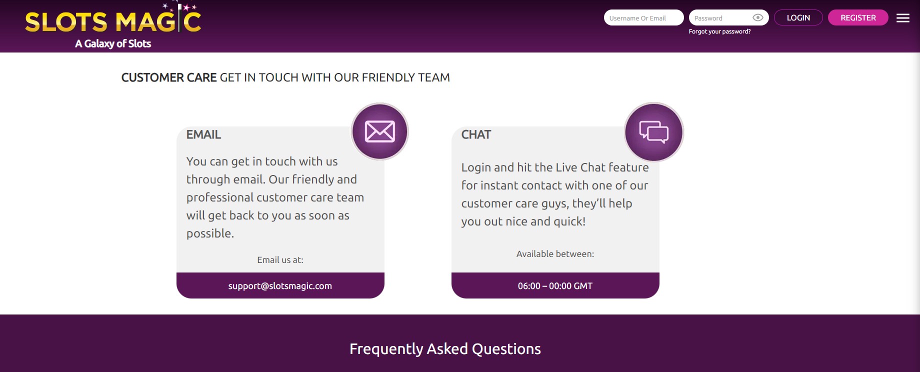 Slotsmagic Casino UK Customer Support
