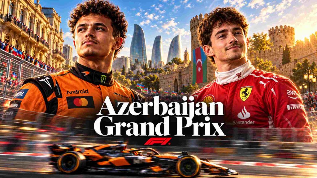 Kimi Antonelli and George Russell at Baku, Azerbaijan Grand Prix