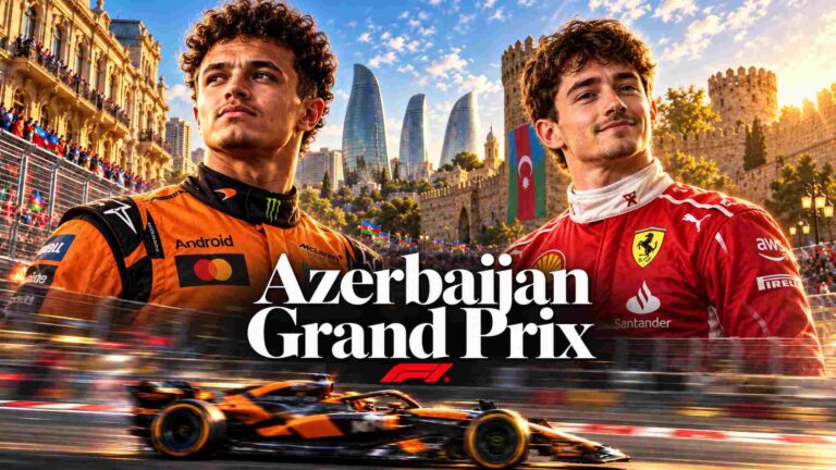Kimi Antonelli and George Russell at Baku, Azerbaijan Grand Prix