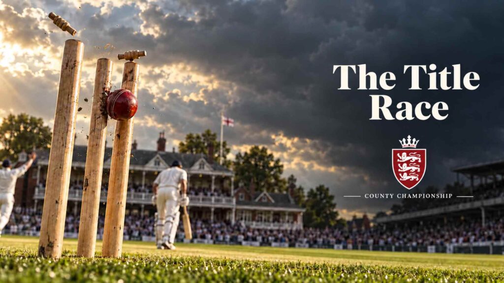 Cricket ball in County Championship match