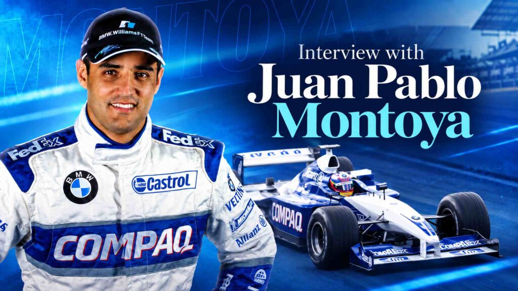 Juan Pablo Montoya in his Williams Formula 1
