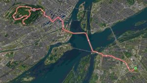 erial view of the Montreal 2026 Road World Championships route