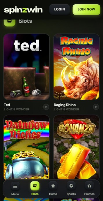 Spinzwin UK Casino Slots