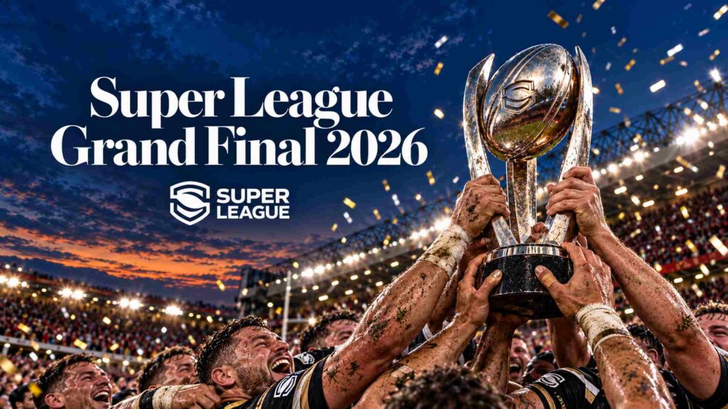 Super League trophy, Warrington vs Wakefield Grand Final