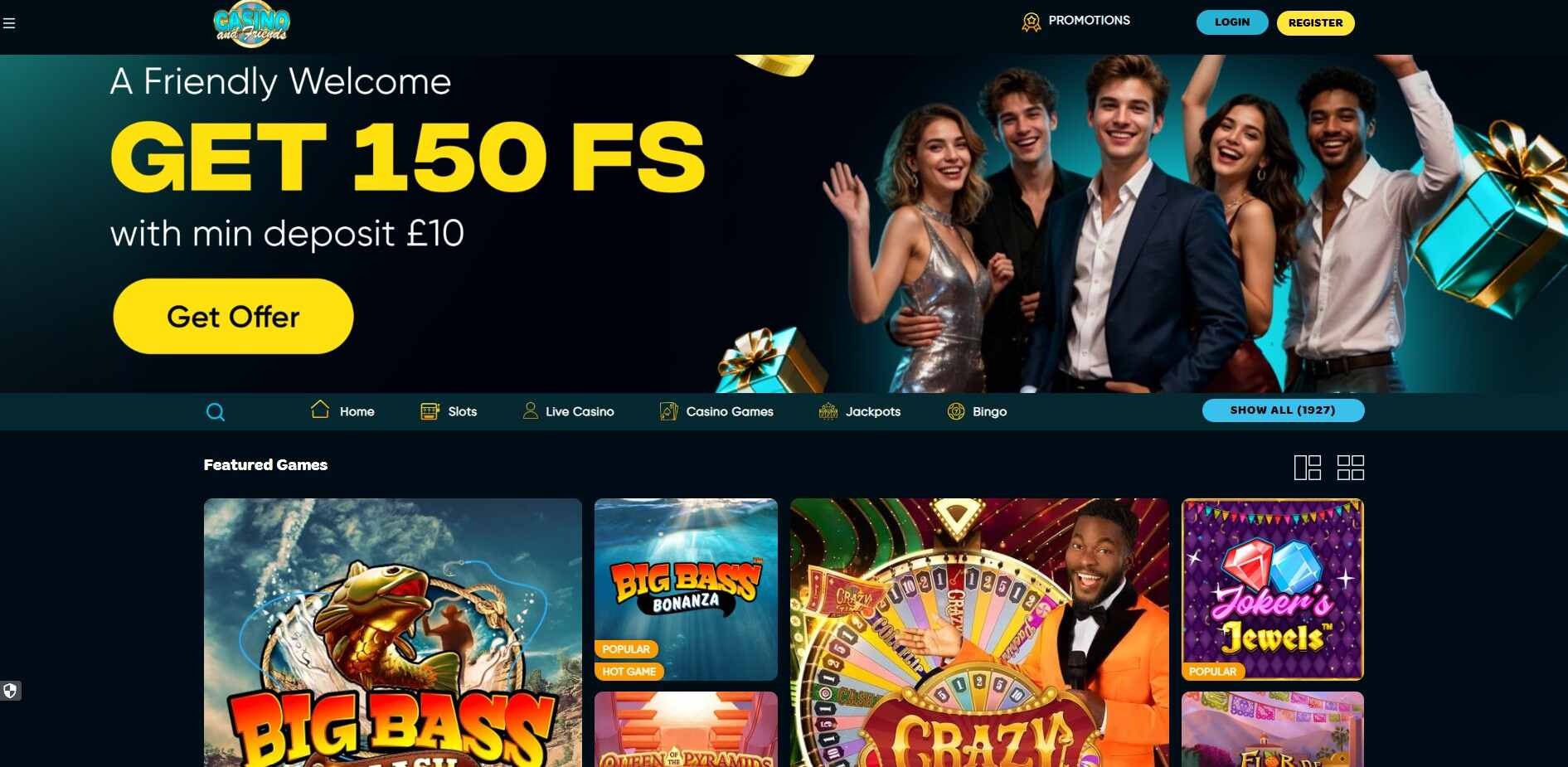 Casino and friends Homepage UK pc