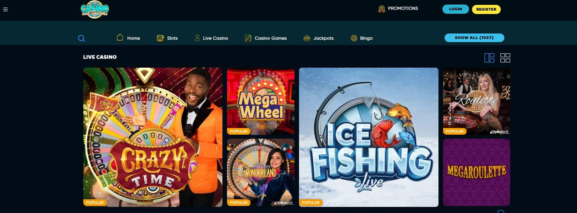 Casino and friends Live casino UK pc