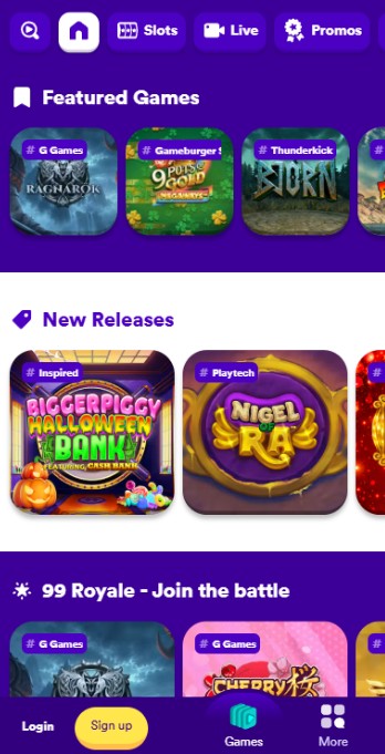 Casumo casino Homepage UK mobile