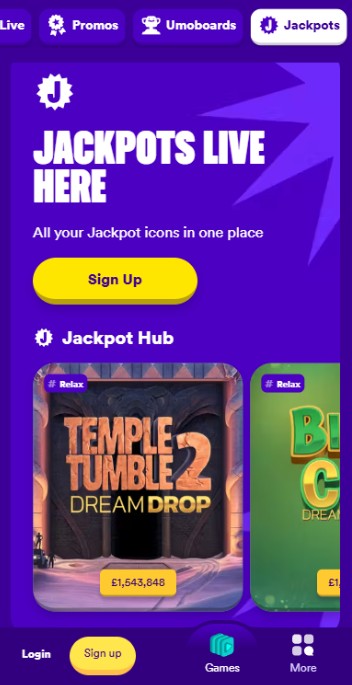 Casumo casino Jackpots UK