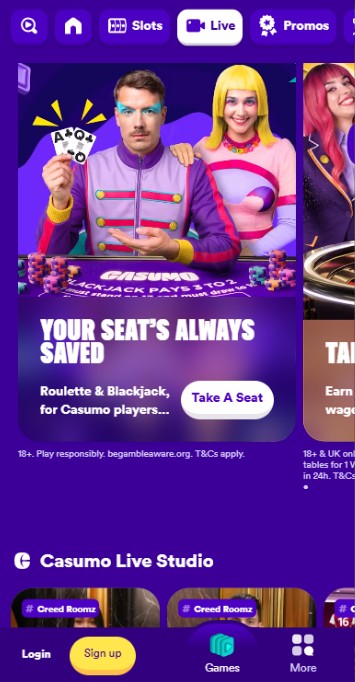 Casumo Casino Live Casino UK